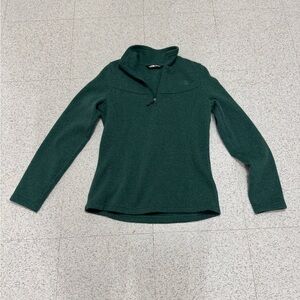 Women's Green Quarter-Zip Sweater